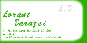 lorant darazsi business card