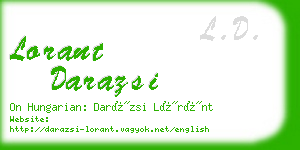 lorant darazsi business card